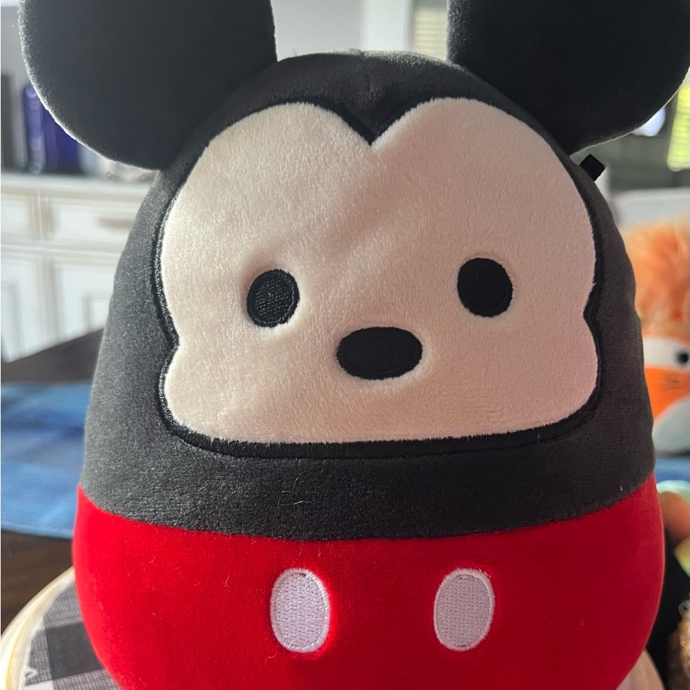 Mickey Mouse Disney Squishmallow. Red, White and Black. Medium Size